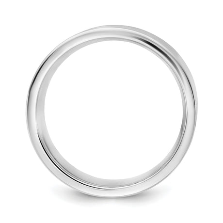 14k White Gold Flat, Comfort Fit wedding band ring alternate angle