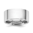 14k White Gold Flat, Comfort Fit wedding band ring