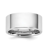 14k White Gold Flat, Comfort Fit wedding band ring