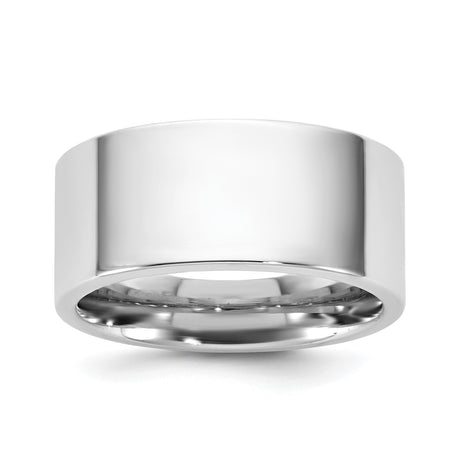 14k White Gold Flat, Comfort Fit wedding band ring
