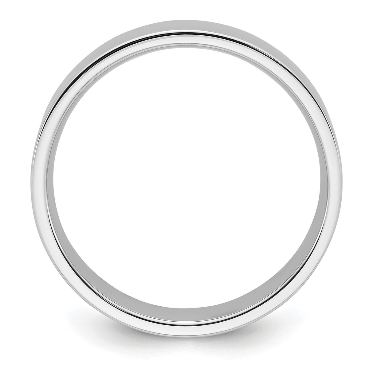 14k White Gold Flat, Comfort Fit wedding band ring alternate angle