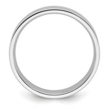 14k White Gold Flat, Comfort Fit wedding band ring alternate angle