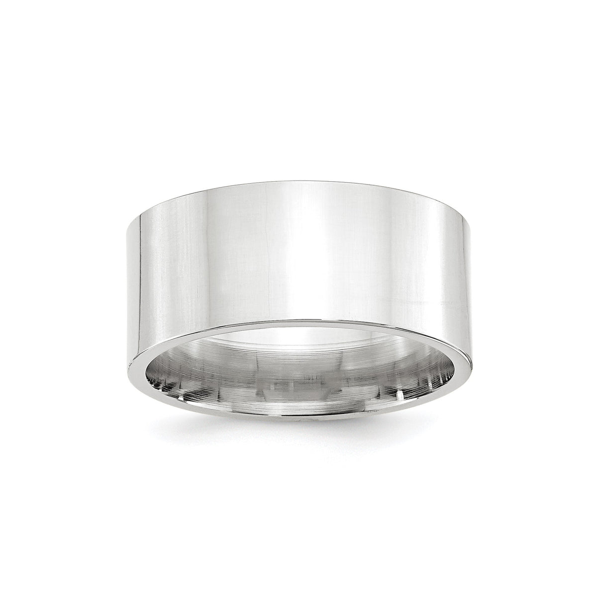 14k White Gold Flat, Comfort Fit wedding band ring