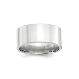 14k White Gold Flat, Comfort Fit wedding band ring