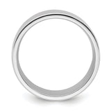 10k White Gold Flat, Comfort Fit wedding band ring alternate angle