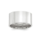 10k White Gold Flat, Comfort Fit wedding band ring