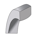 14K White Gold Flat Comfort-Fit Wedding Band, Solid 4mm Width, Modern Minimal
