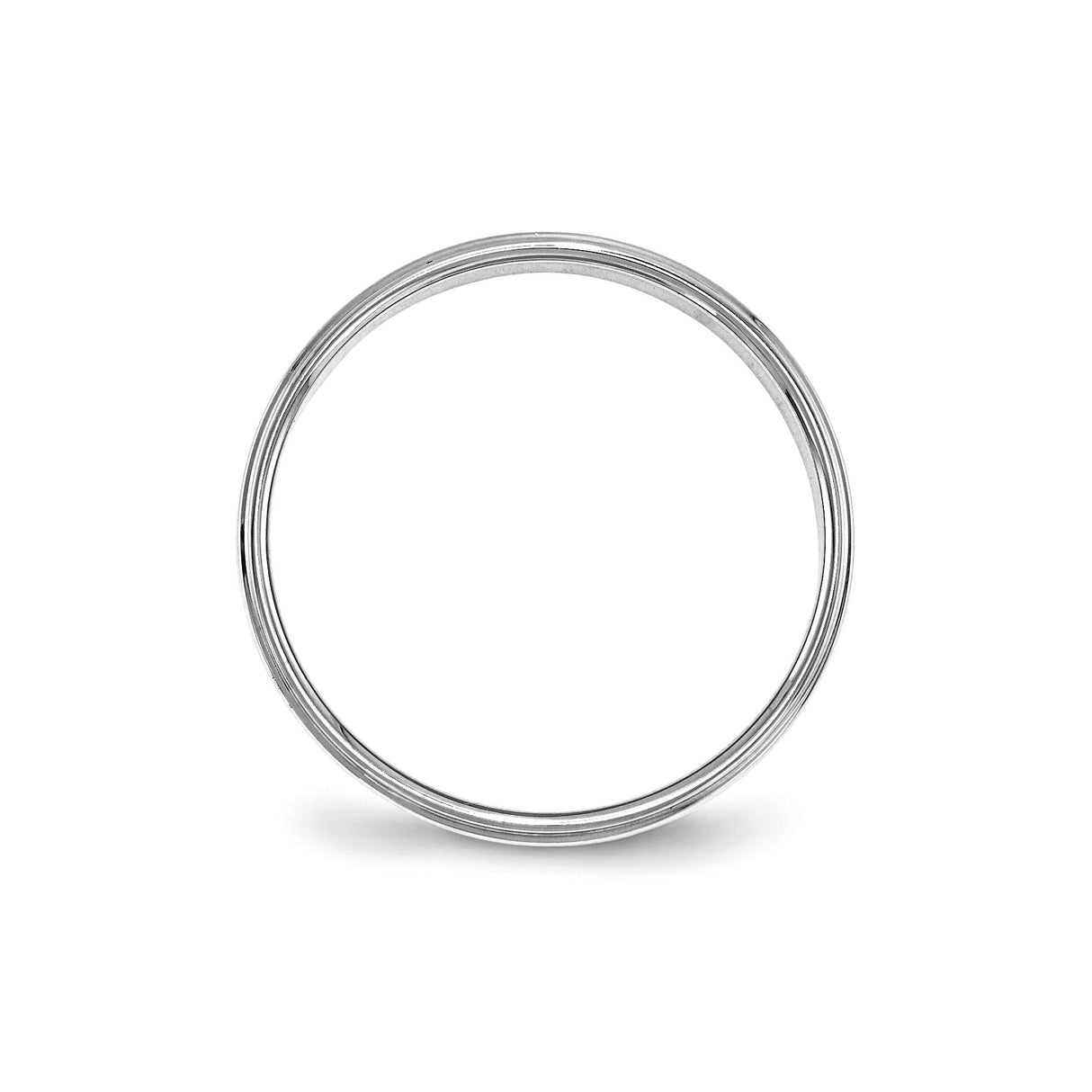 10k White Gold Flat wedding band ring alternate angle