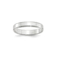 10k White Gold Flat wedding band ring