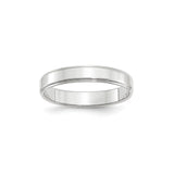 10k White Gold Flat wedding band ring