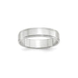 10k White Gold Flat wedding band ring