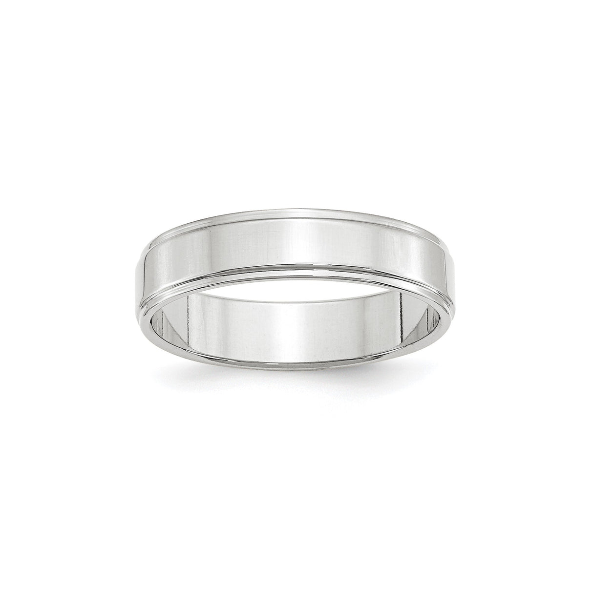 10k White Gold Flat wedding band ring