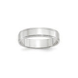 10k White Gold Flat wedding band ring