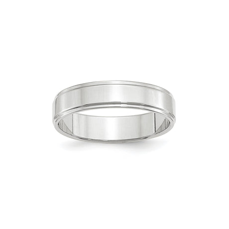 10k White Gold Flat wedding band ring