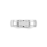 10k White Gold Flat wedding band ring alternate angle