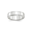 10k White Gold Flat wedding band ring