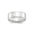 10k White Gold Flat wedding band ring