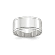 10k White Gold Flat wedding band ring