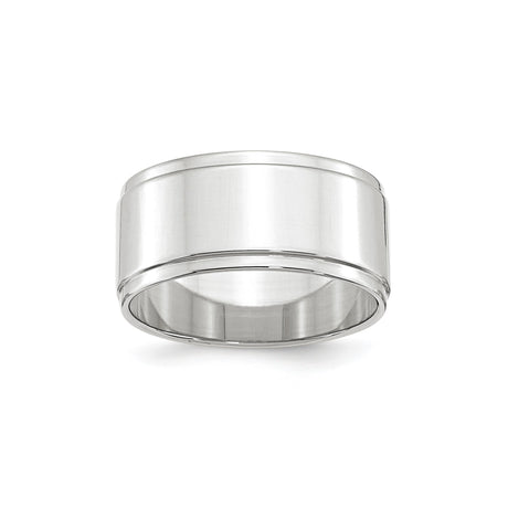 10k White Gold Flat wedding band ring