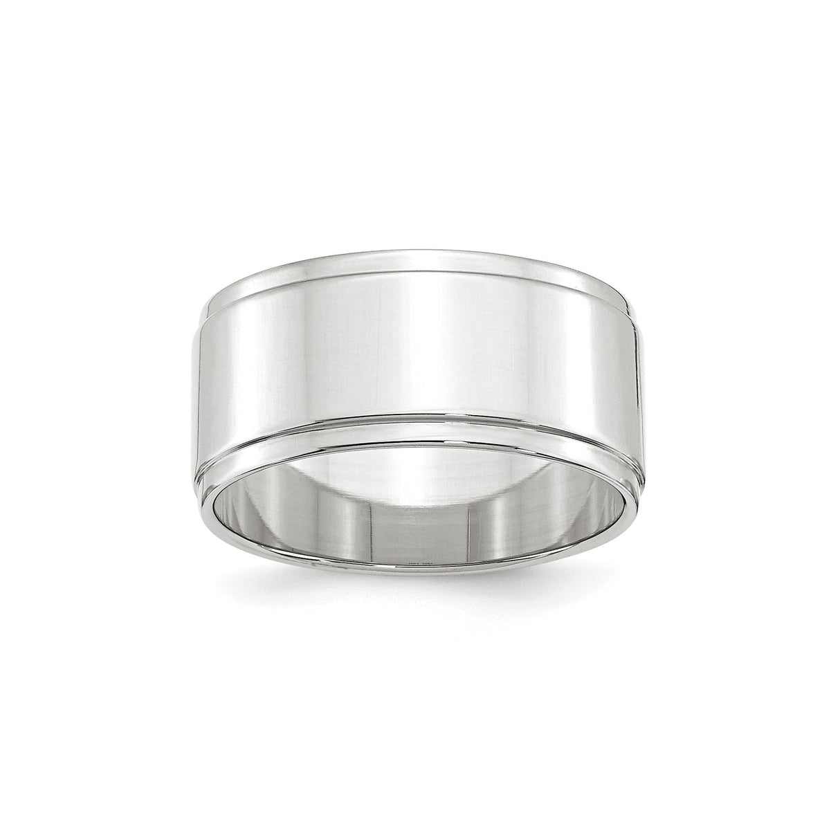 14k White Gold Flat wedding band ring