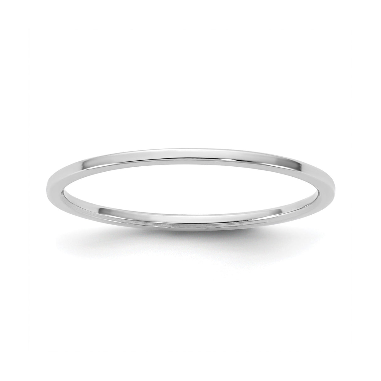 10k White Gold Flat, Lightweight wedding band ring