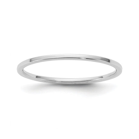 10k White Gold Flat, Lightweight wedding band ring