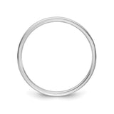 14k White Gold Flat, Lightweight wedding band ring alternate angle