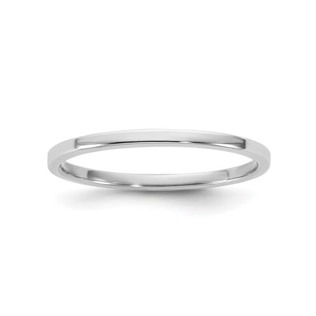 10k White Gold Flat, Lightweight wedding band ring
