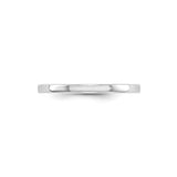 10k White Gold Flat, Lightweight wedding band ring alternate angle