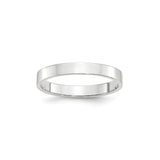 10k White Gold Flat, Lightweight wedding band ring
