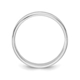 14k White Gold Flat, Lightweight wedding band ring alternate angle
