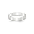 10k White Gold Flat, Lightweight wedding band ring