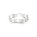 10k White Gold Flat, Lightweight wedding band ring