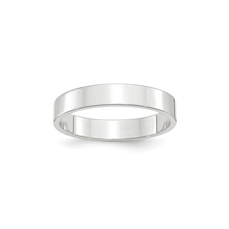 10k White Gold Flat, Lightweight wedding band ring