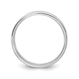 10k White Gold Flat, Lightweight wedding band ring alternate angle
