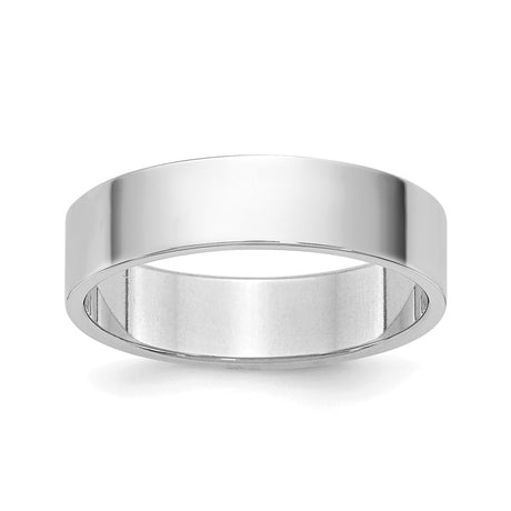 10k White Gold Flat, Lightweight wedding band ring