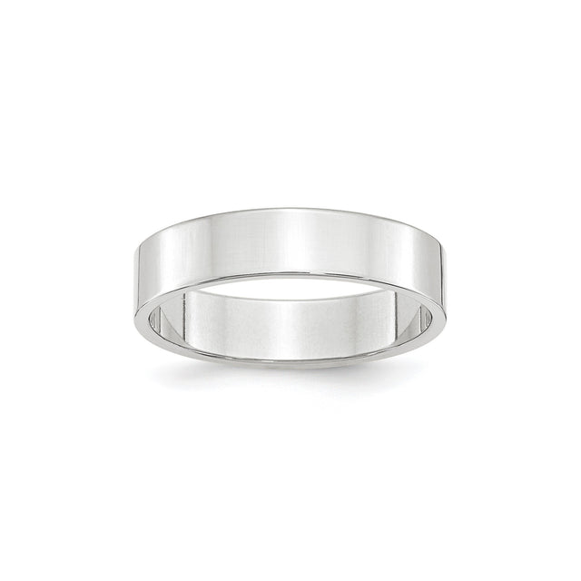 10k White Gold Flat, Lightweight wedding band ring