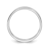 10k White Gold Flat, Lightweight wedding band ring alternate angle