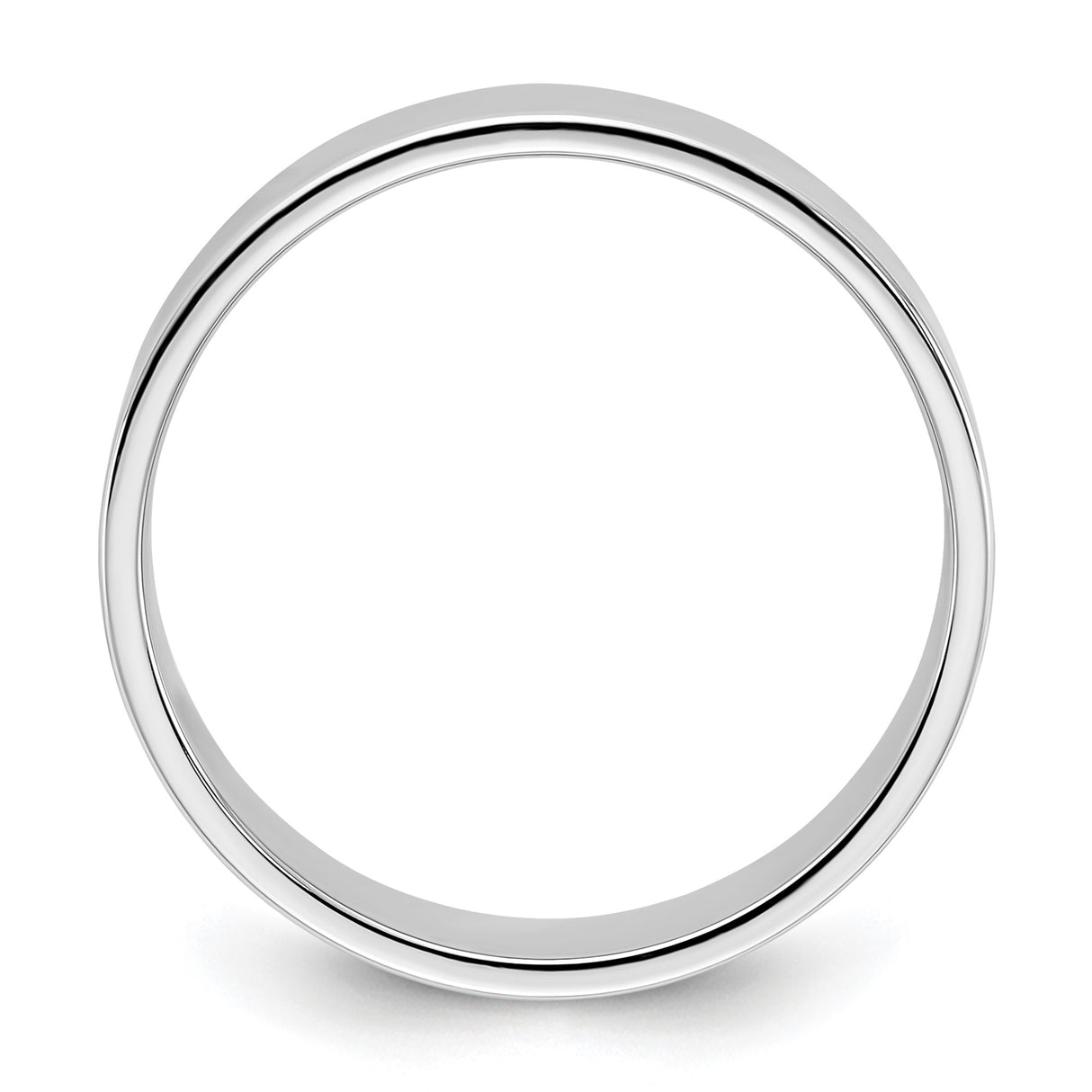 10k White Gold Flat, Lightweight wedding band ring alternate angle