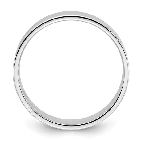 10k White Gold Flat, Lightweight wedding band ring alternate angle