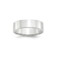 10k White Gold Flat, Lightweight wedding band ring