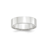 10k White Gold Flat, Lightweight wedding band ring