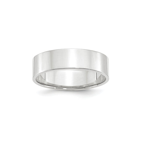 10k White Gold Flat, Lightweight wedding band ring