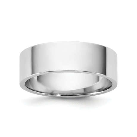 10k White Gold Flat, Lightweight wedding band ring