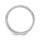14k White Gold Flat, Lightweight wedding band ring alternate angle