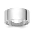 14k White Gold Flat, Lightweight wedding band ring