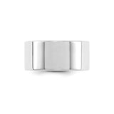 14k White Gold Flat, Lightweight wedding band ring alternate angle