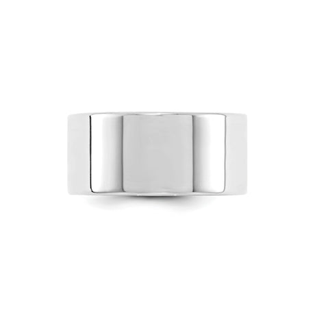 14k White Gold Flat, Lightweight wedding band ring alternate angle