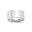 14k White Gold Flat, Lightweight wedding band ring
