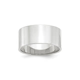 14k White Gold Flat, Lightweight wedding band ring
